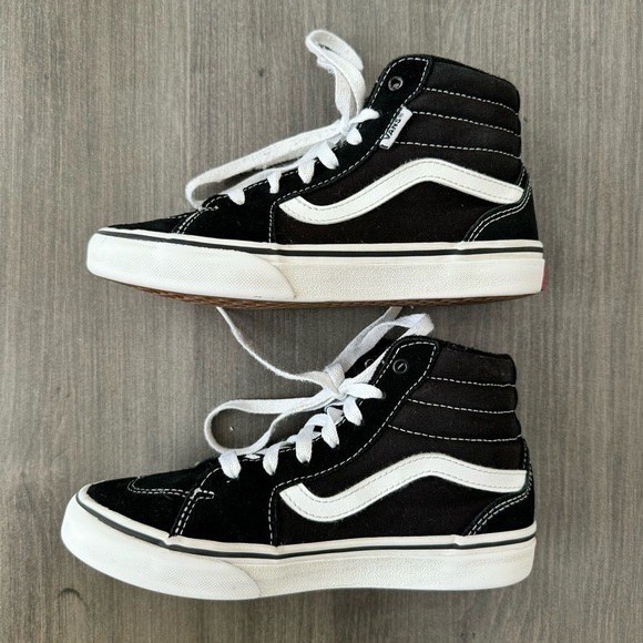 Vans Sk8-Hi black sneakers shoes size kids youth 3 - Picture 6 of 10